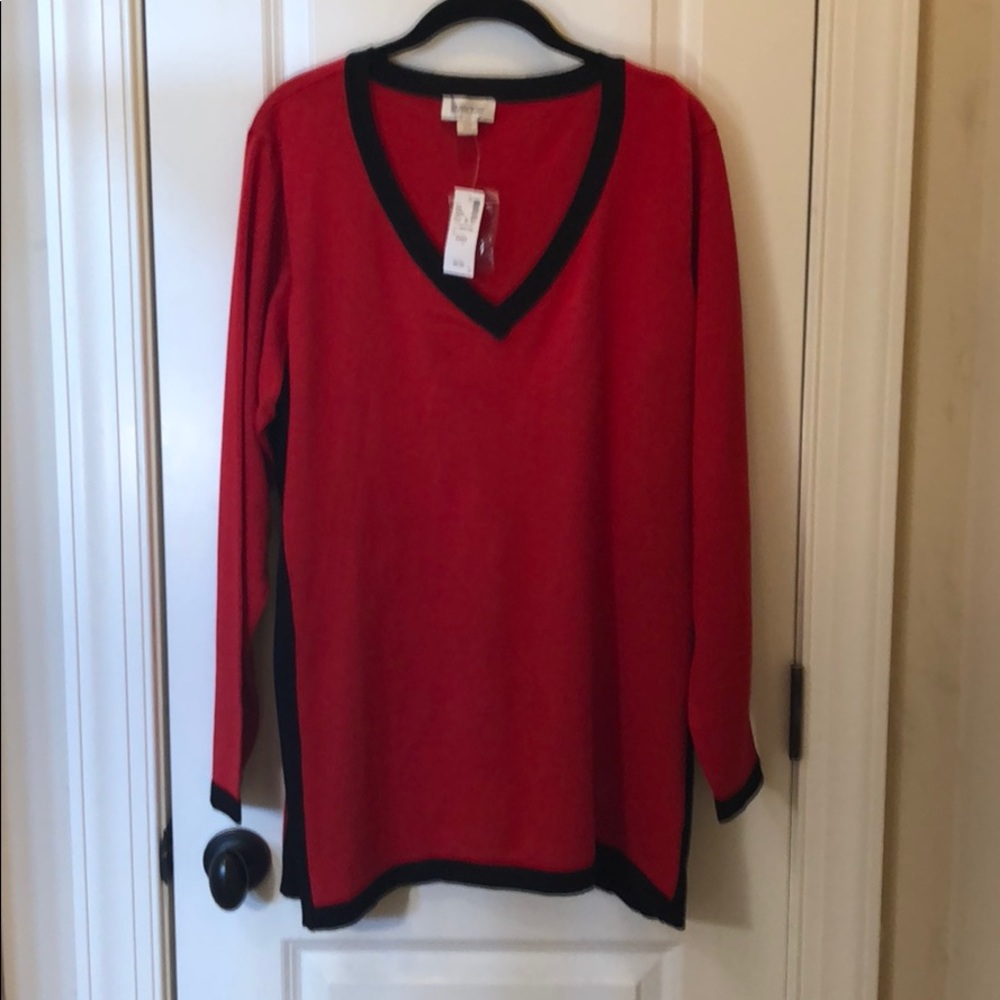 Color block v neck sweater plus 22/24